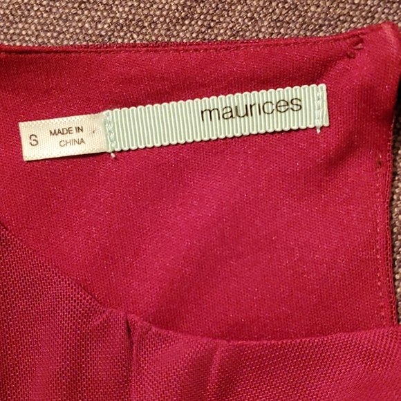Maurices burgundy statement shoulder blouse - Picture 7 of 9